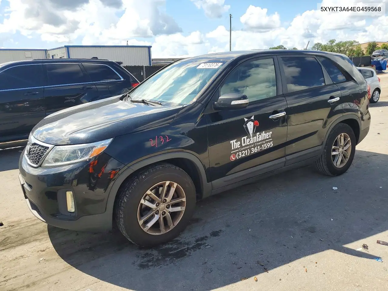 KIA SORENTO 2014, VIN 5XYKT3A64EG459568