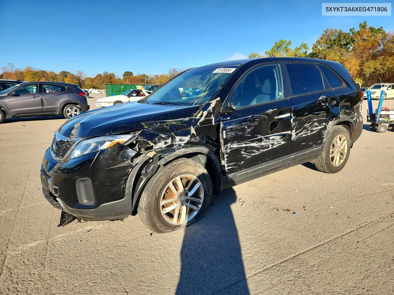 KIA SORENTO 2014, VIN 5XYKT3A6XEG471806