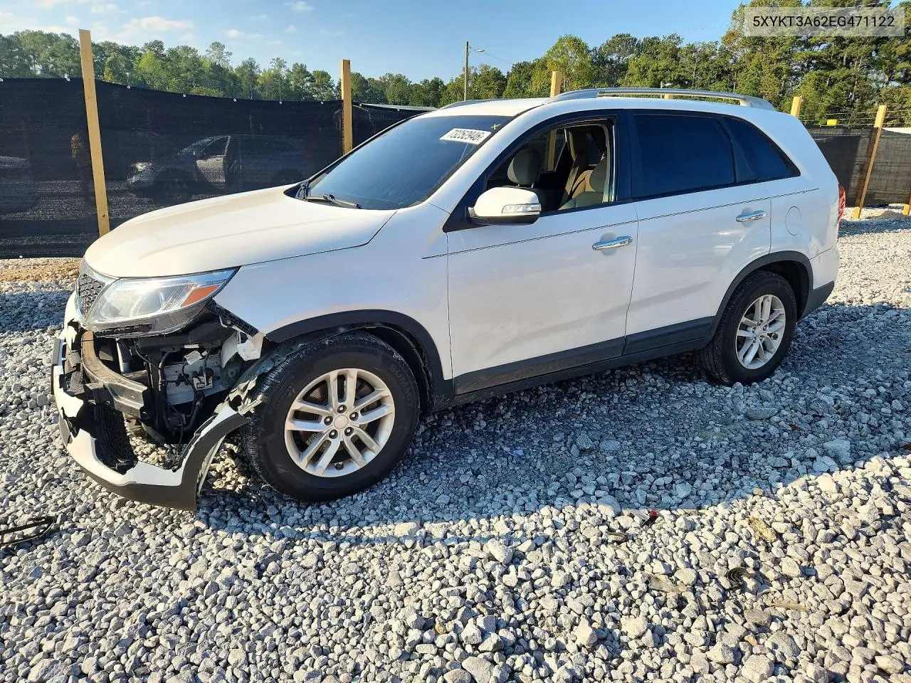 KIA SORENTO 2014, VIN 5XYKT3A62EG471122