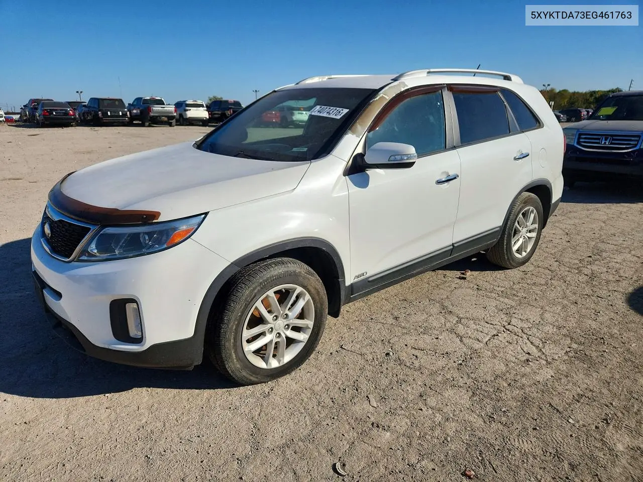KIA SORENTO 2014, VIN 5XYKTDA73EG461763