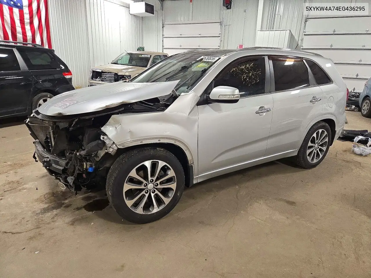 KIA SORENTO 2014, VIN 5XYKW4A74EG436295