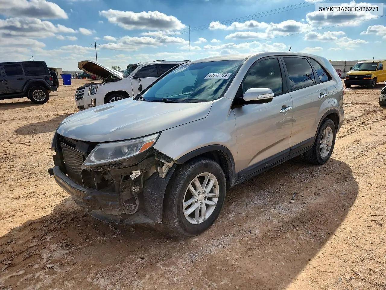 KIA SORENTO 2014, VIN 5XYKT3A63EG426271