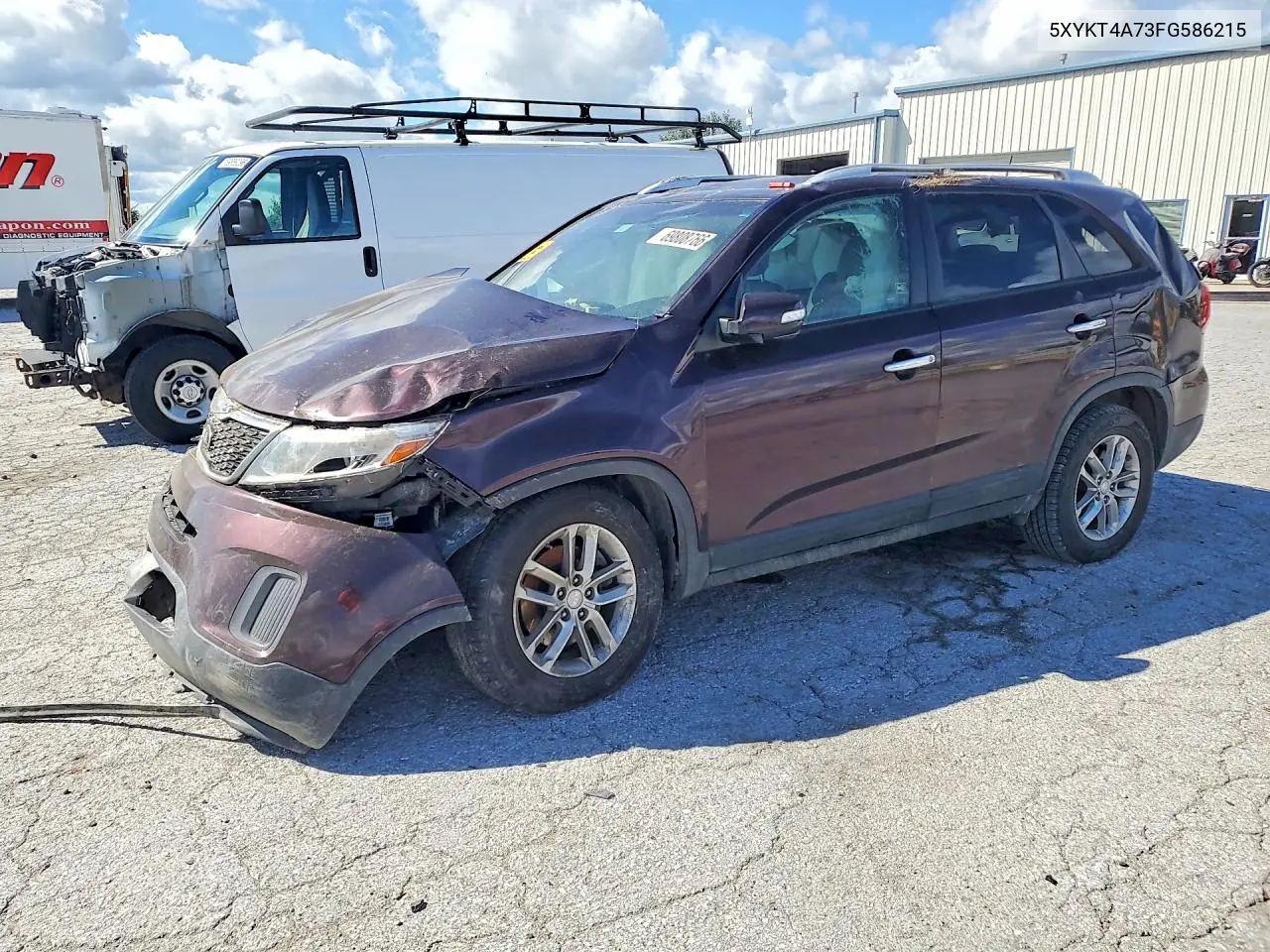 KIA SORENTO 2015, VIN 5XYKT4A73FG586215