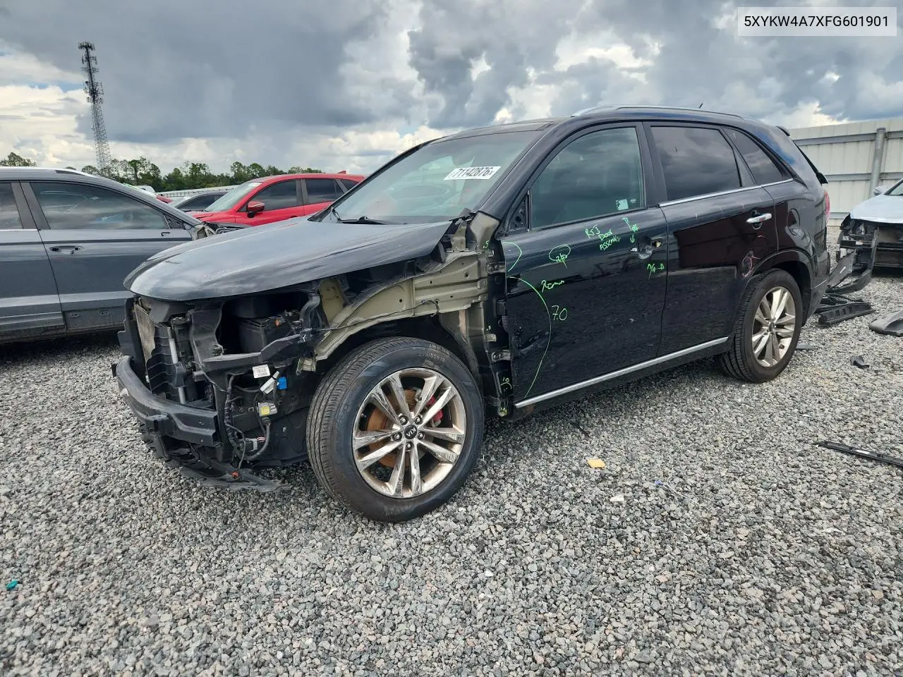 KIA SORENTO 2015, VIN 5XYKW4A7XFG601901
