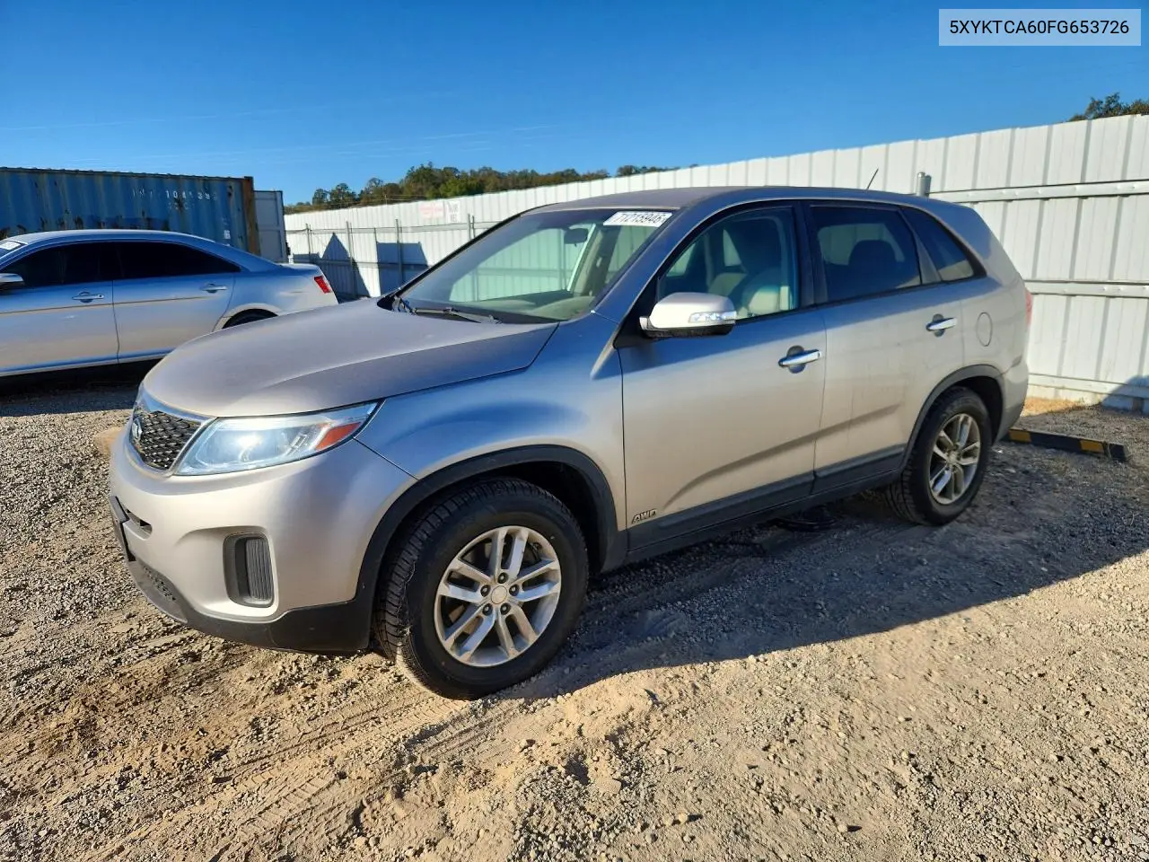 KIA SORENTO 2015, VIN 5XYKTCA60FG653726