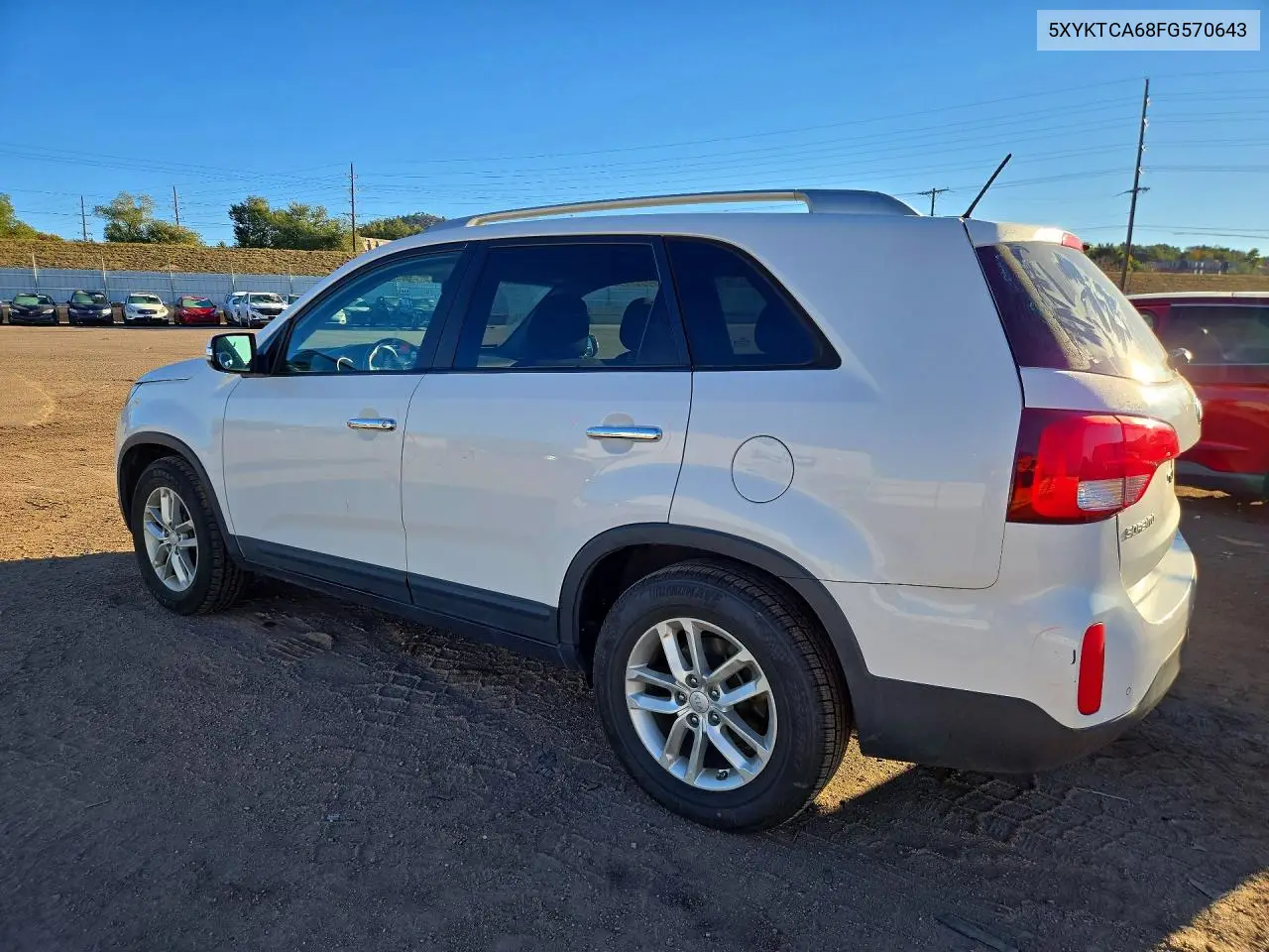 2015 KIA SORENTO VIN 5XYKTCA68FG570643 — фото 2