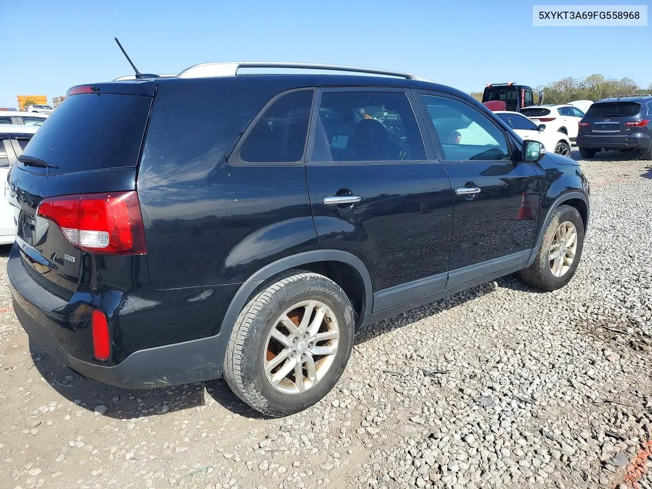 2015 KIA SORENTO VIN 5XYKT3A69FG558968 — фото 3