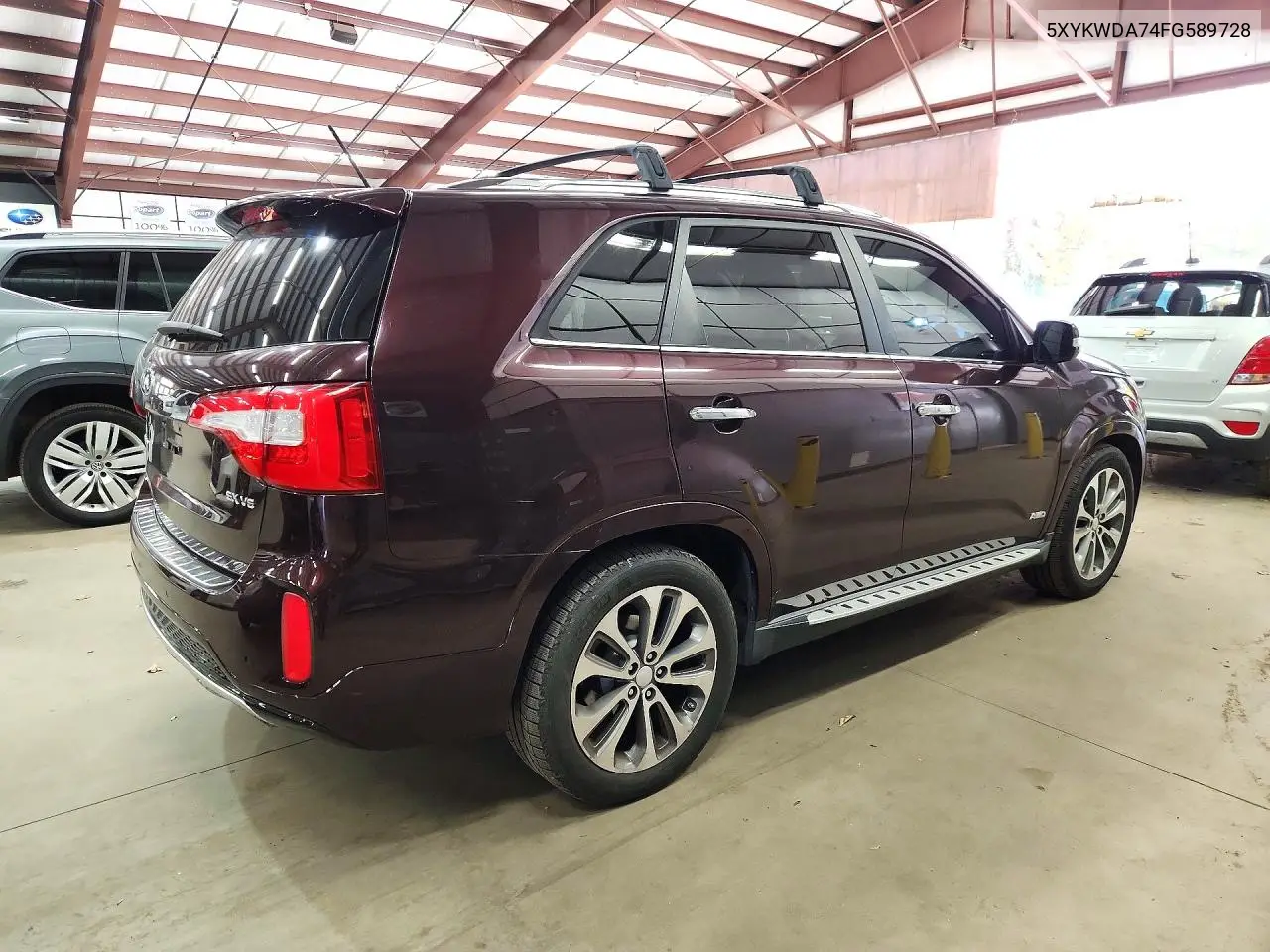 2015 KIA SORENTO VIN 5XYKWDA74FG589728 — фото 3