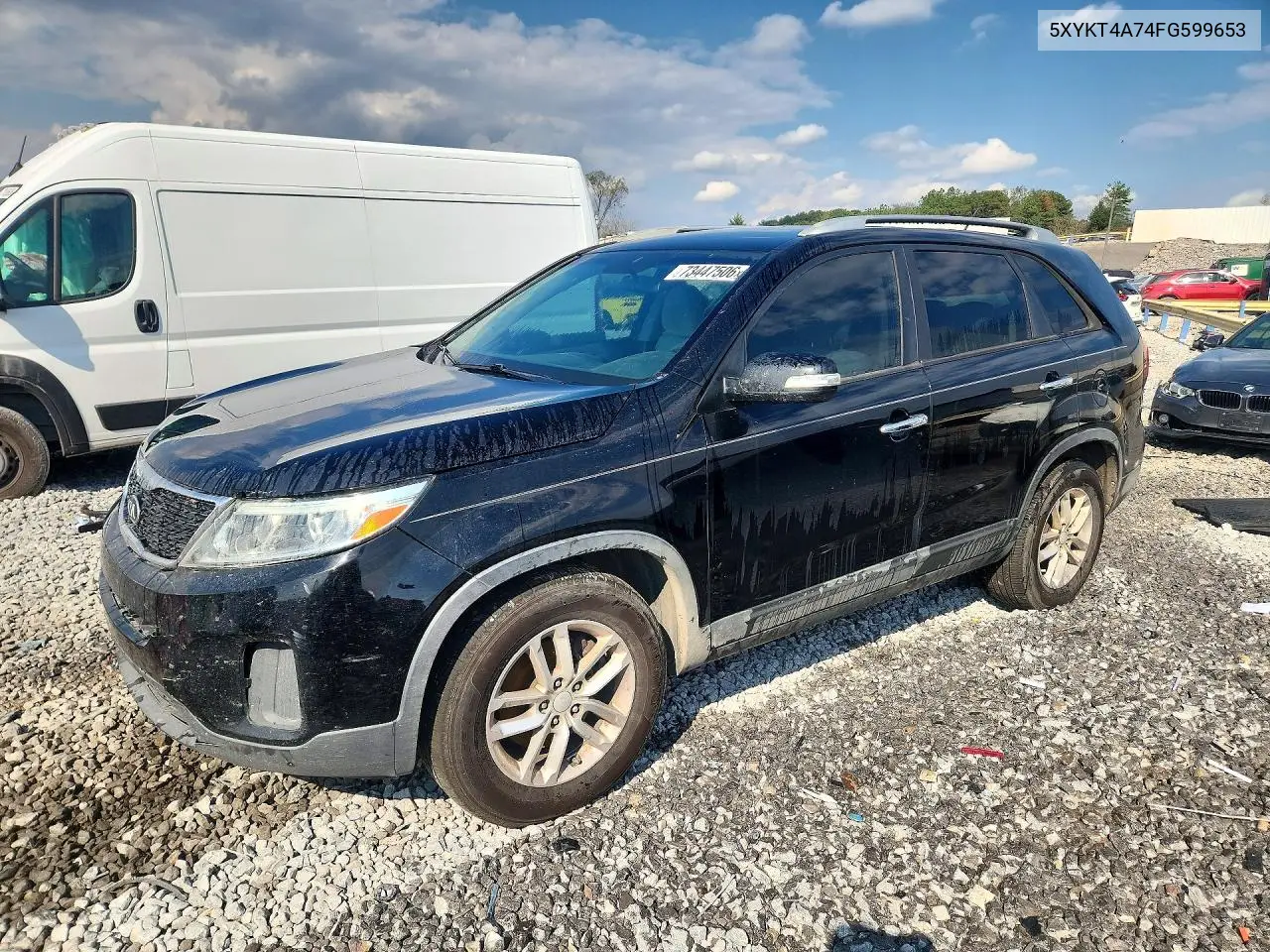 KIA SORENTO 2015, VIN 5XYKT4A74FG599653