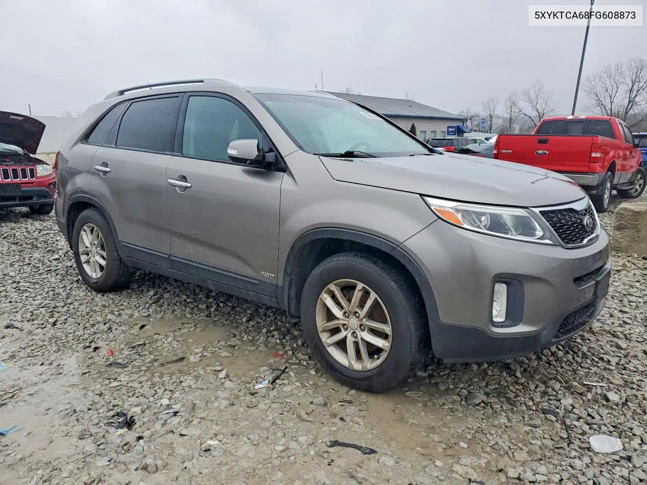 2015 KIA SORENTO VIN 5XYKTCA68FG608873 — фото 4