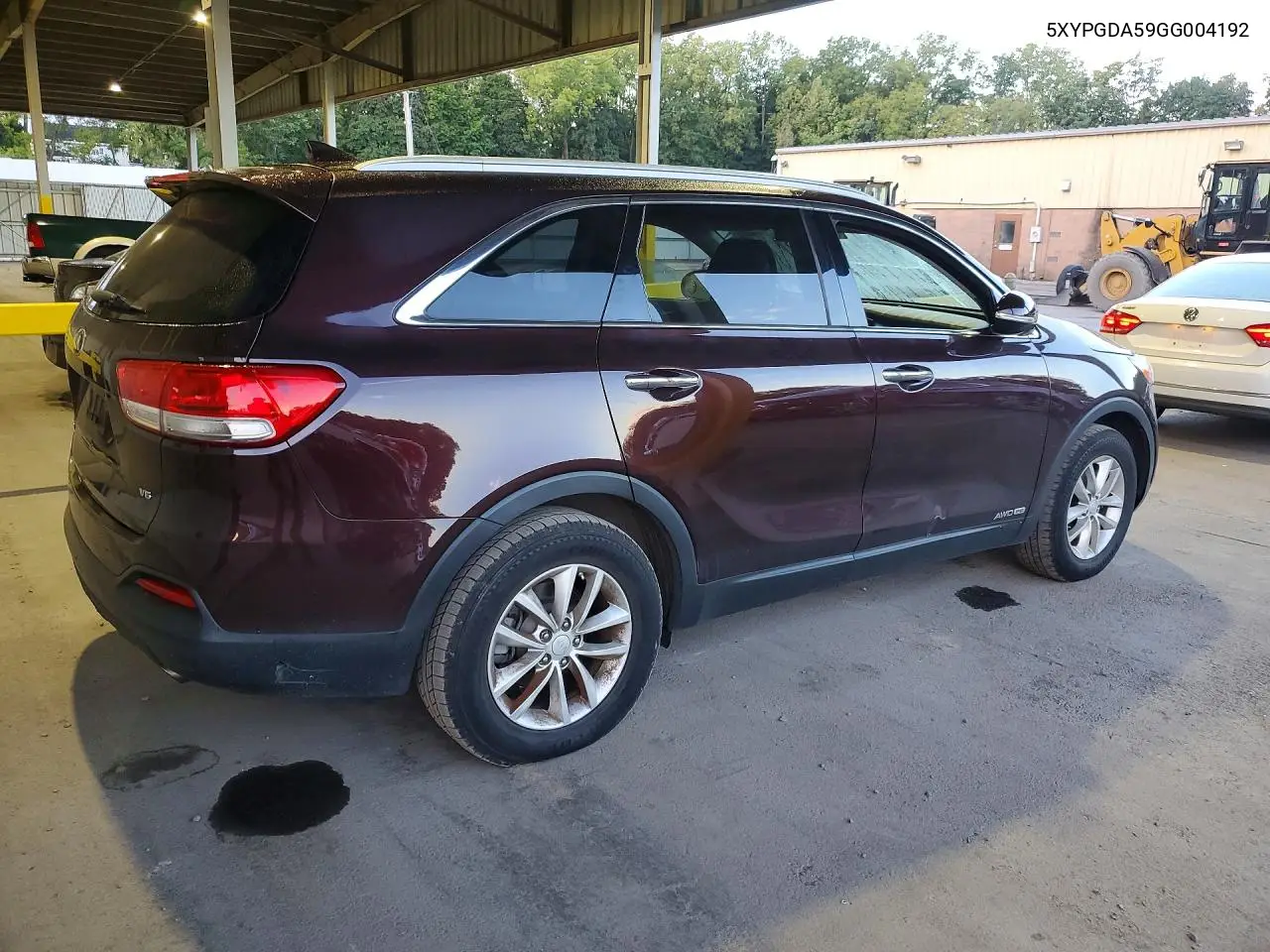 2016 KIA SORENTO VIN 5XYPGDA59GG004192 — фото 3