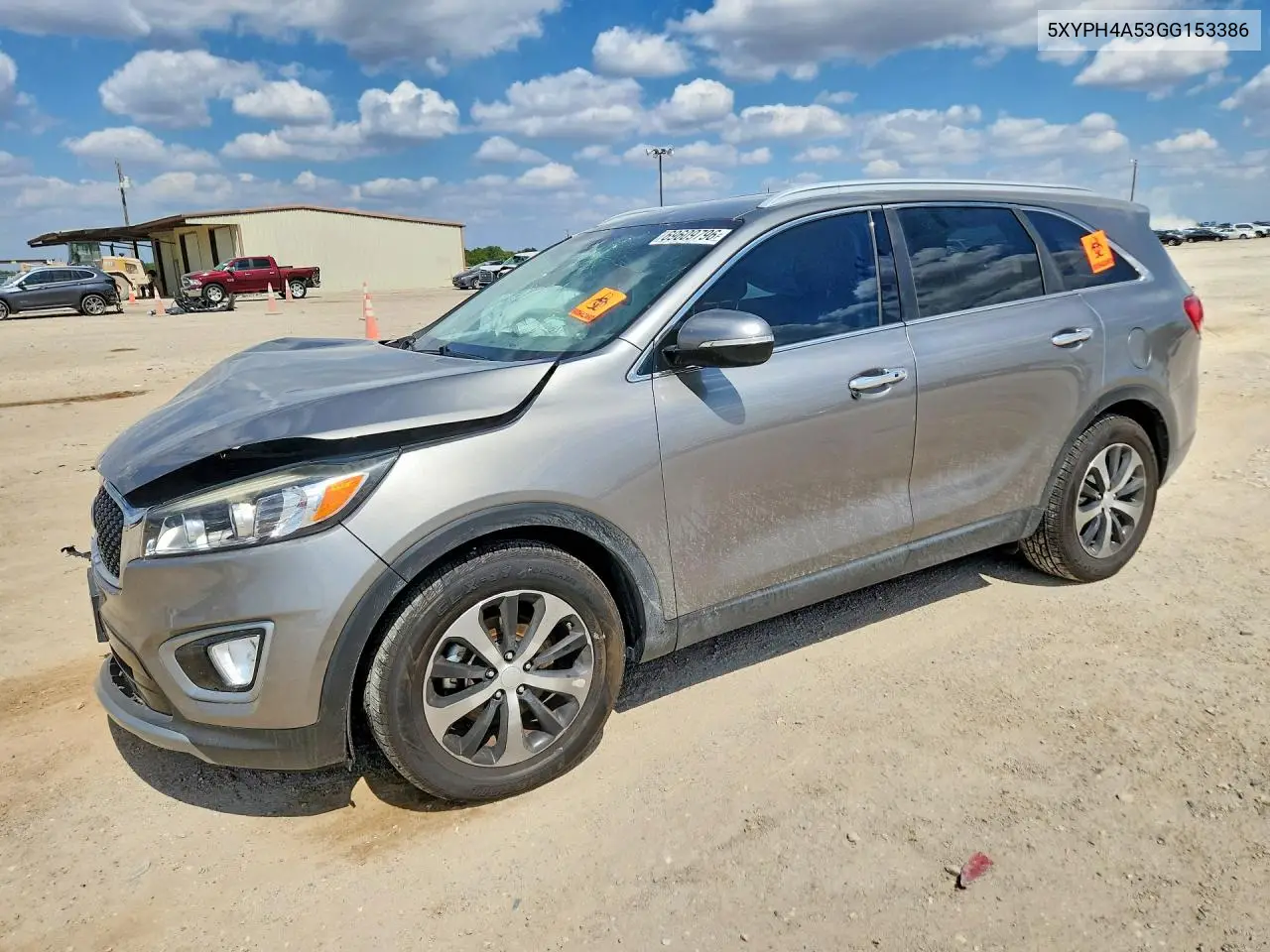 KIA SORENTO 2016, VIN 5XYPH4A53GG153386