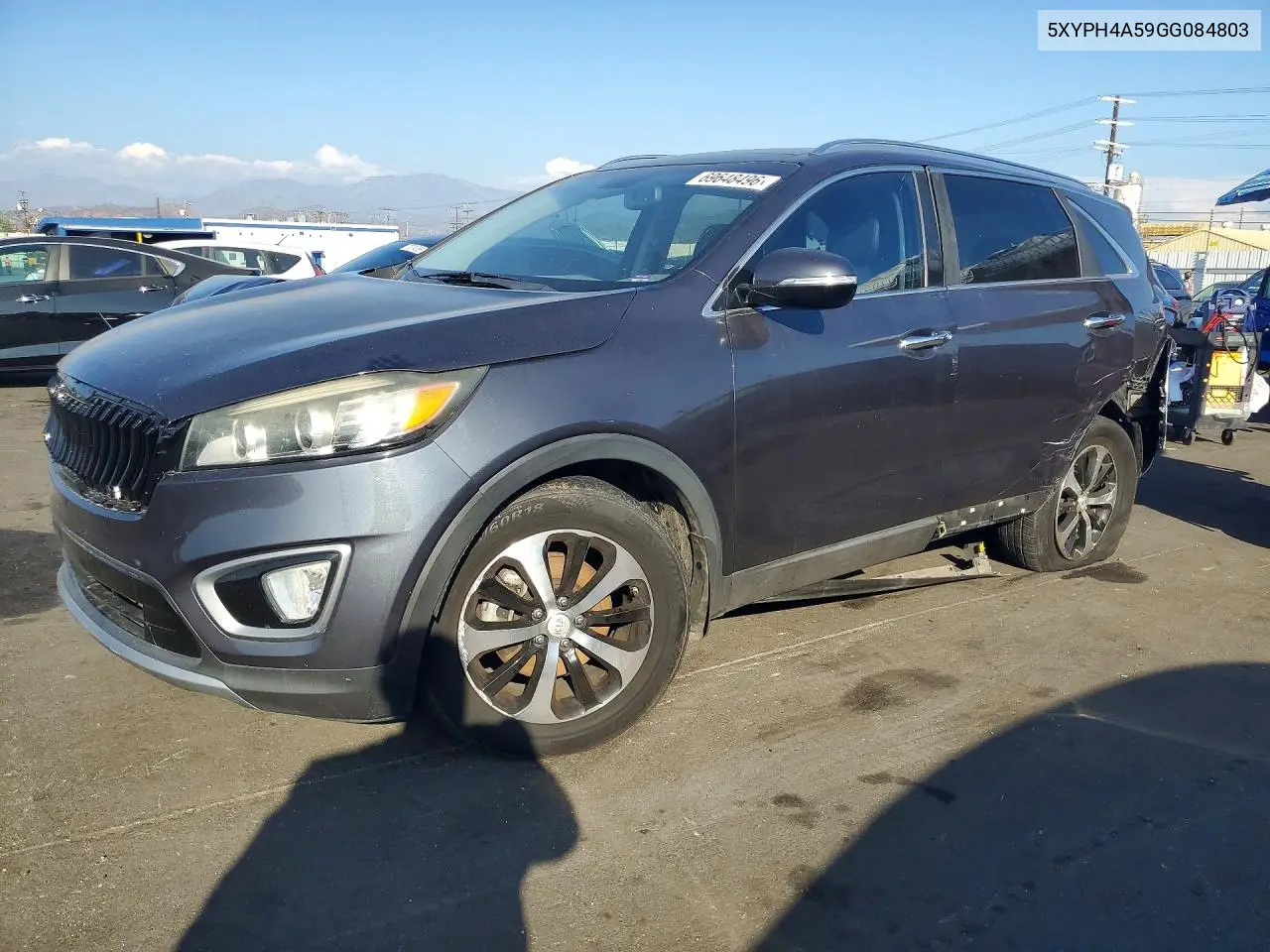 KIA SORENTO 2016, VIN 5XYPH4A59GG084803