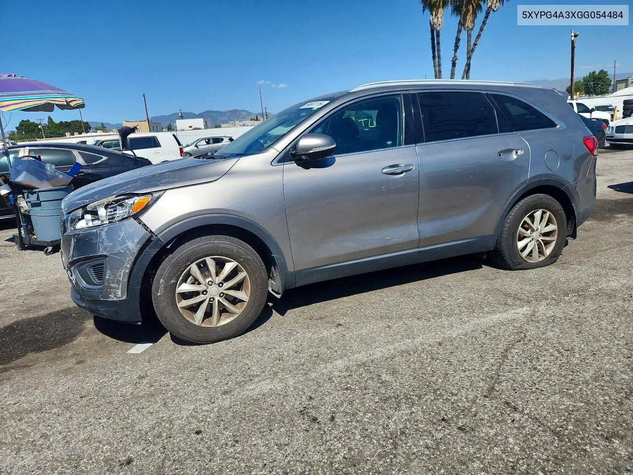 KIA SORENTO 2016, VIN 5XYPG4A3XGG054484