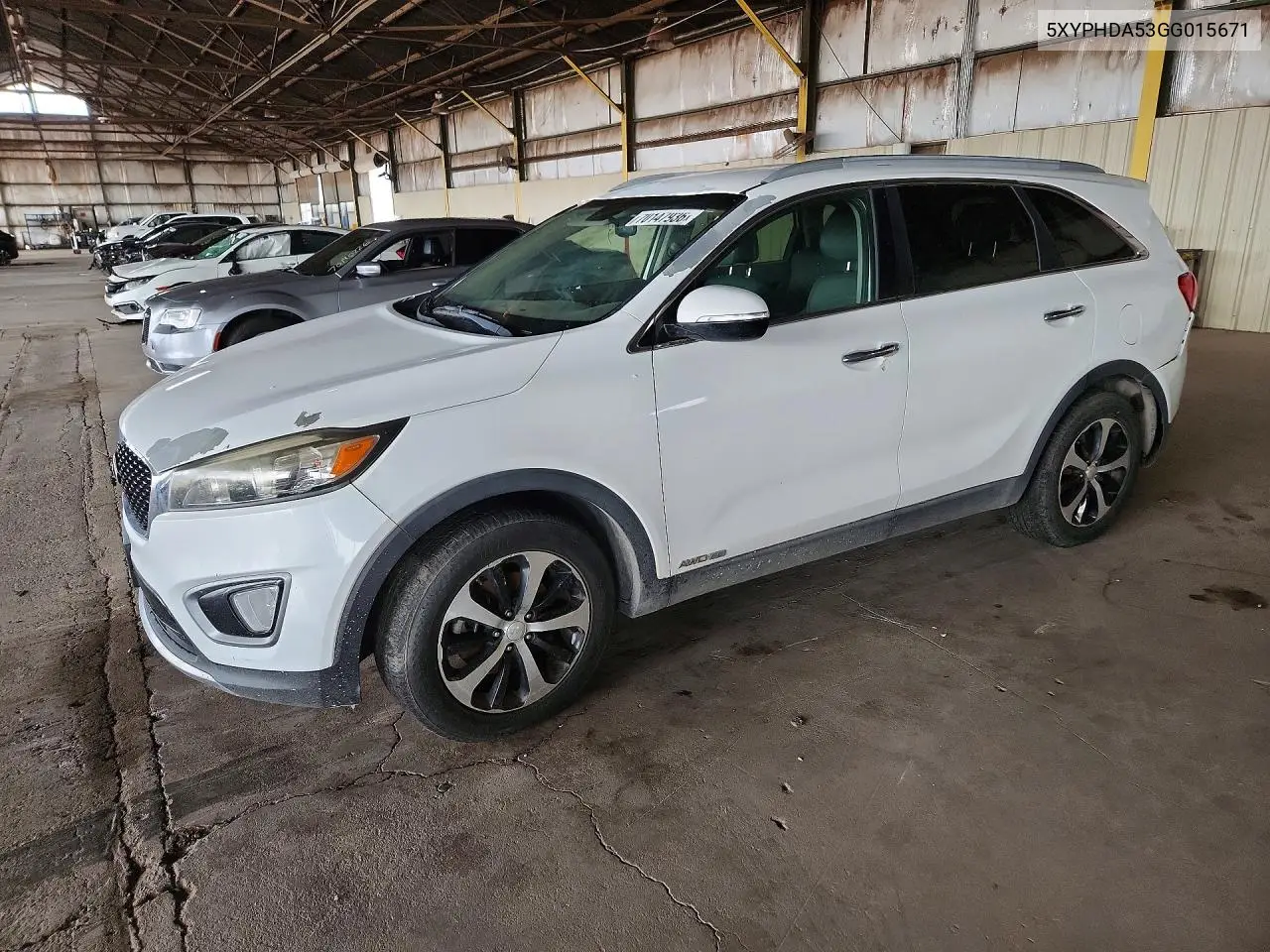 KIA SORENTO 2016, VIN 5XYPHDA53GG015671