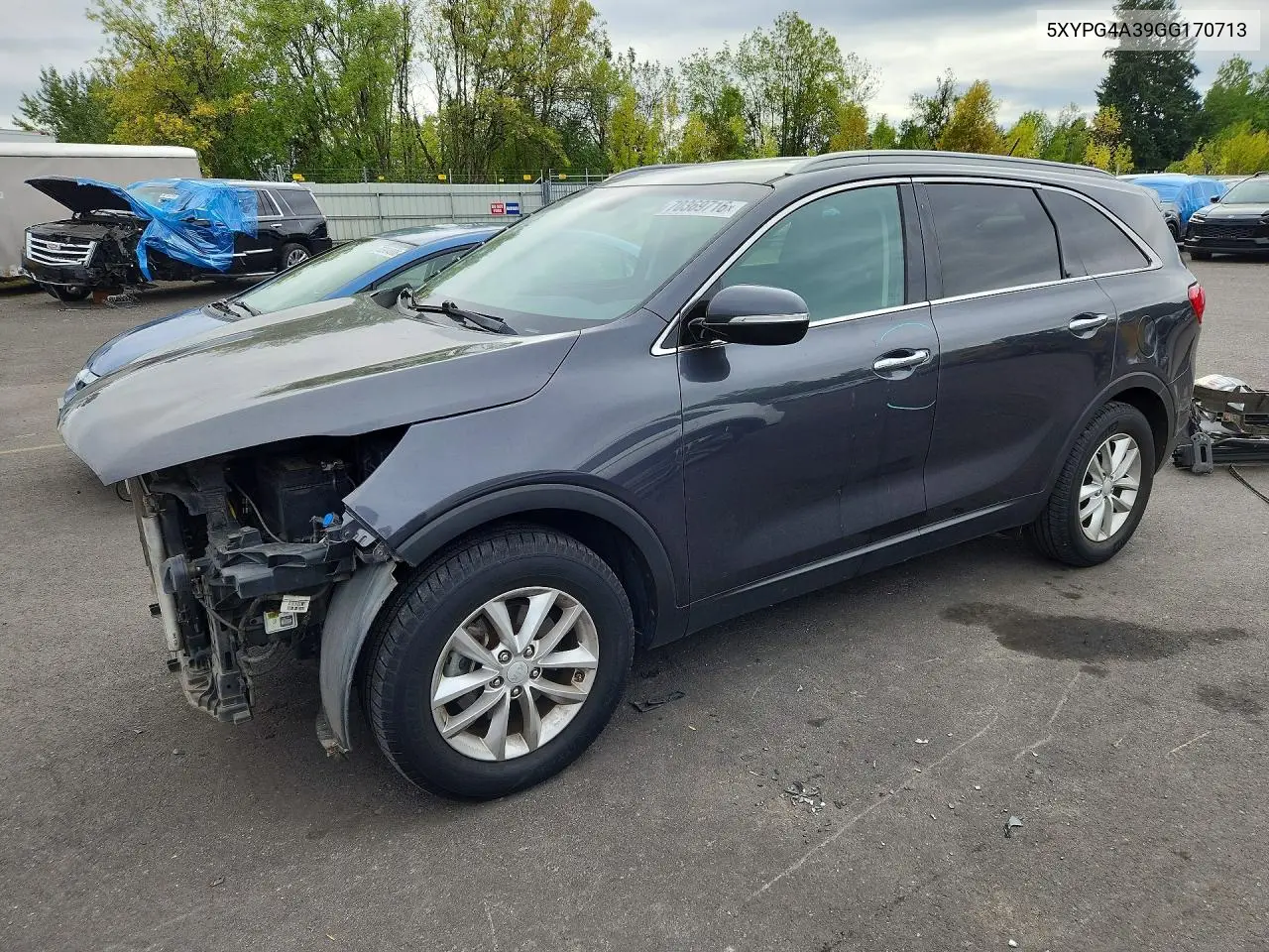 KIA SORENTO 2016, VIN 5XYPG4A39GG170713