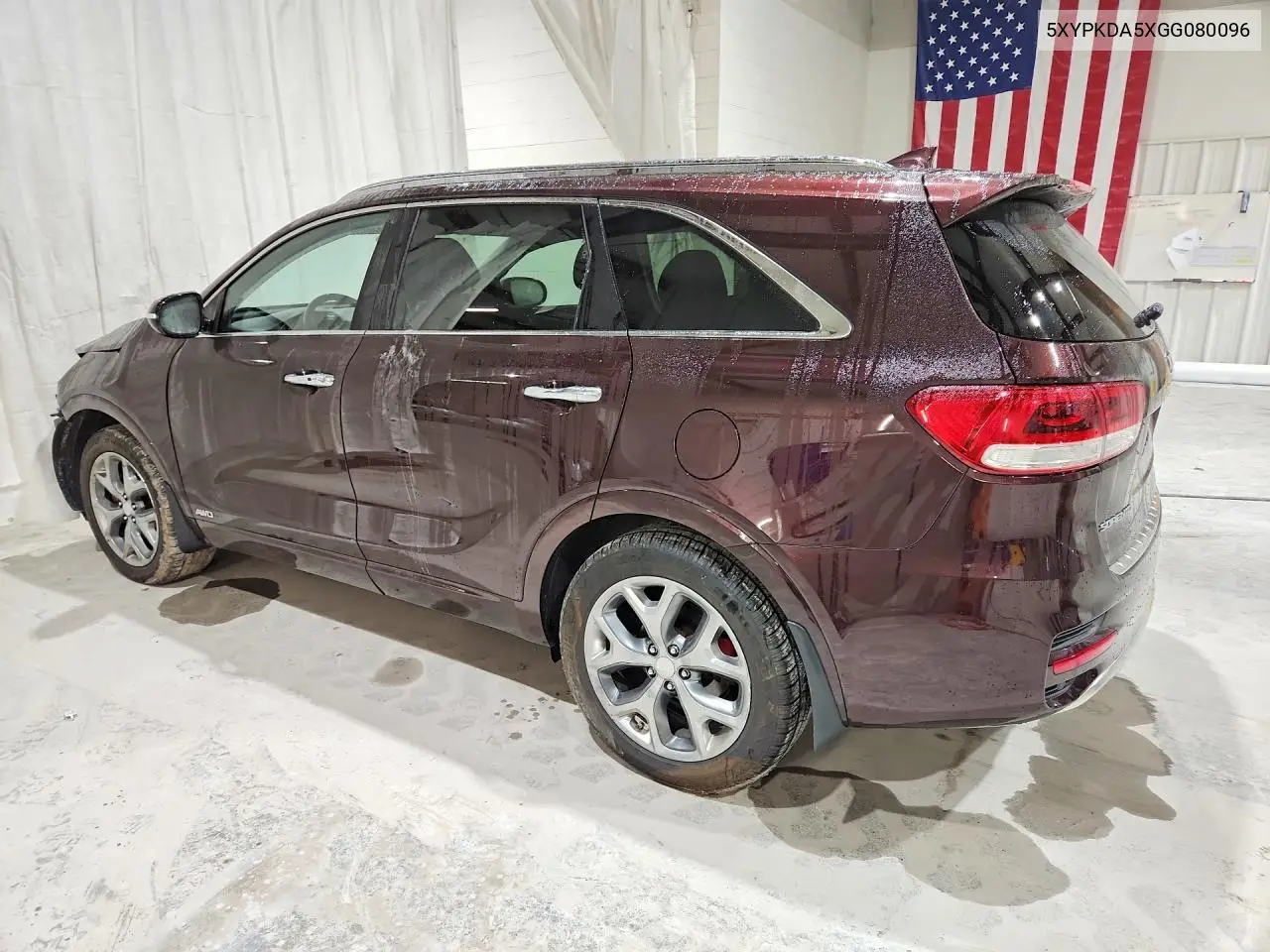 2016 KIA SORENTO VIN 5XYPKDA5XGG080096 — фото 2