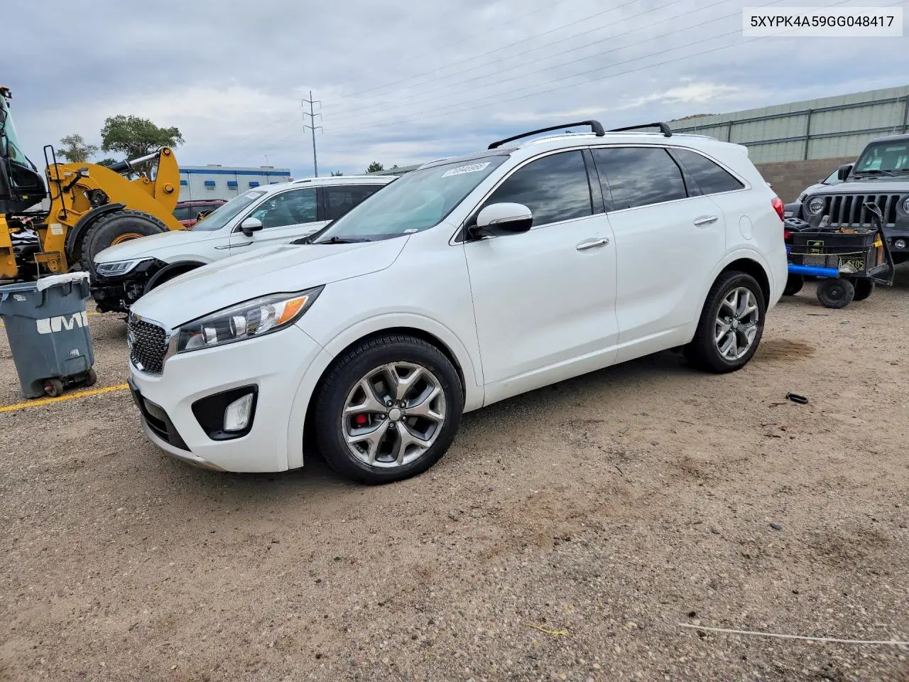 KIA SORENTO 2016, VIN 5XYPK4A59GG048417