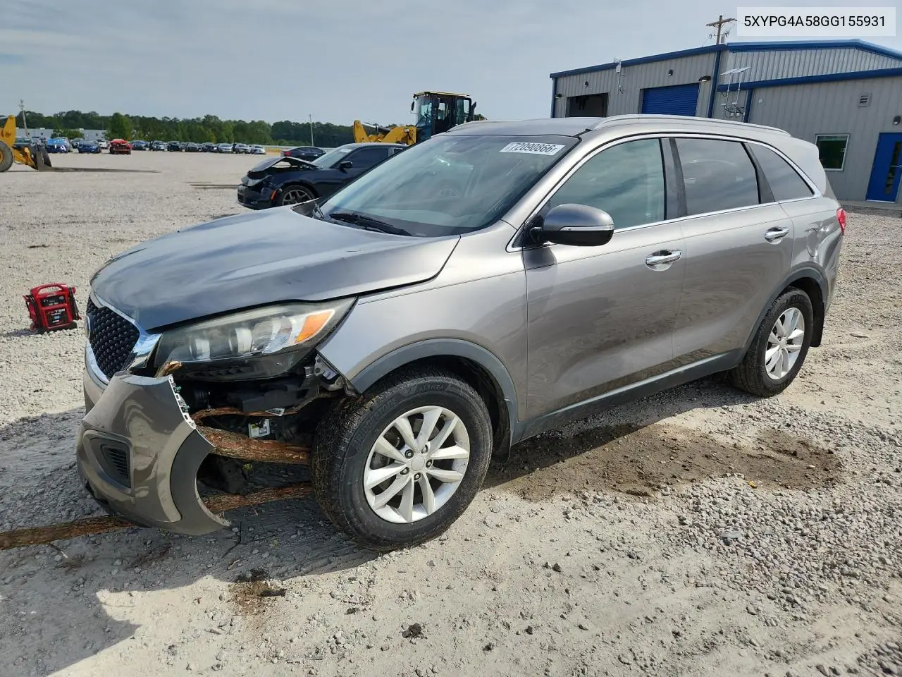 KIA SORENTO 2016, VIN 5XYPG4A58GG155931