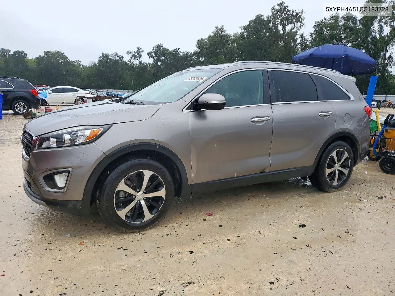 KIA SORENTO 2016, VIN 5XYPH4A51GG183728