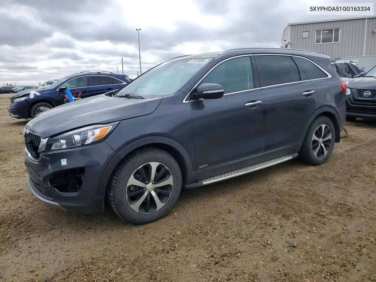 KIA SORENTO 2016, VIN 5XYPHDA51GG163334