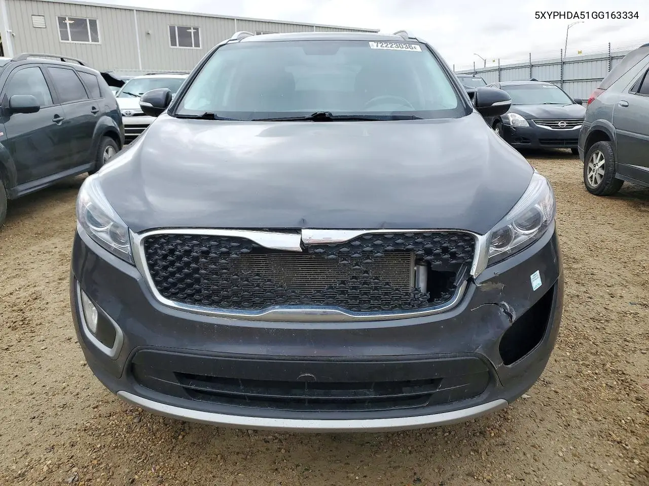 2016 KIA SORENTO VIN 5XYPHDA51GG163334 — фото 5