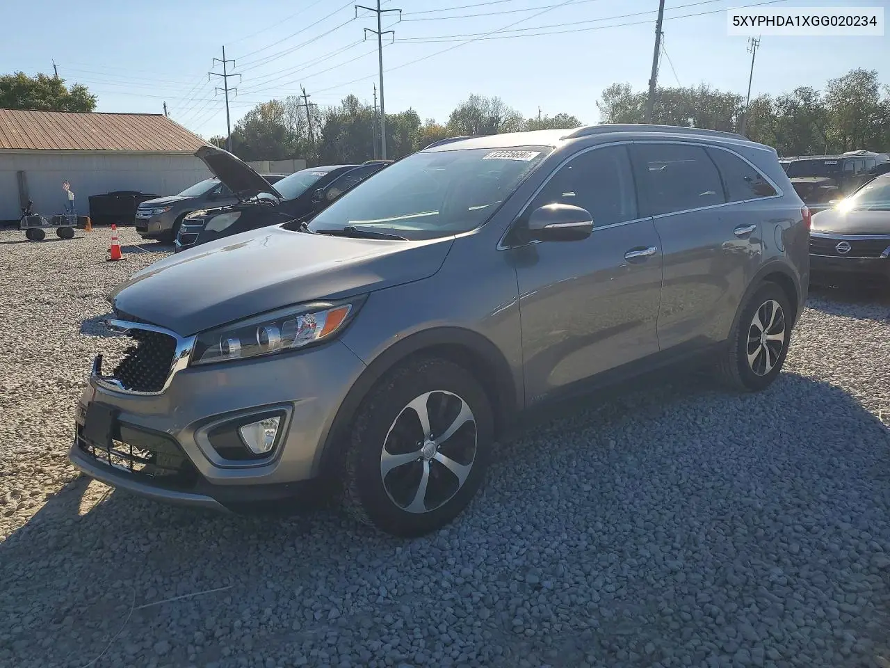 KIA SORENTO 2016, VIN 5XYPHDA1XGG020234
