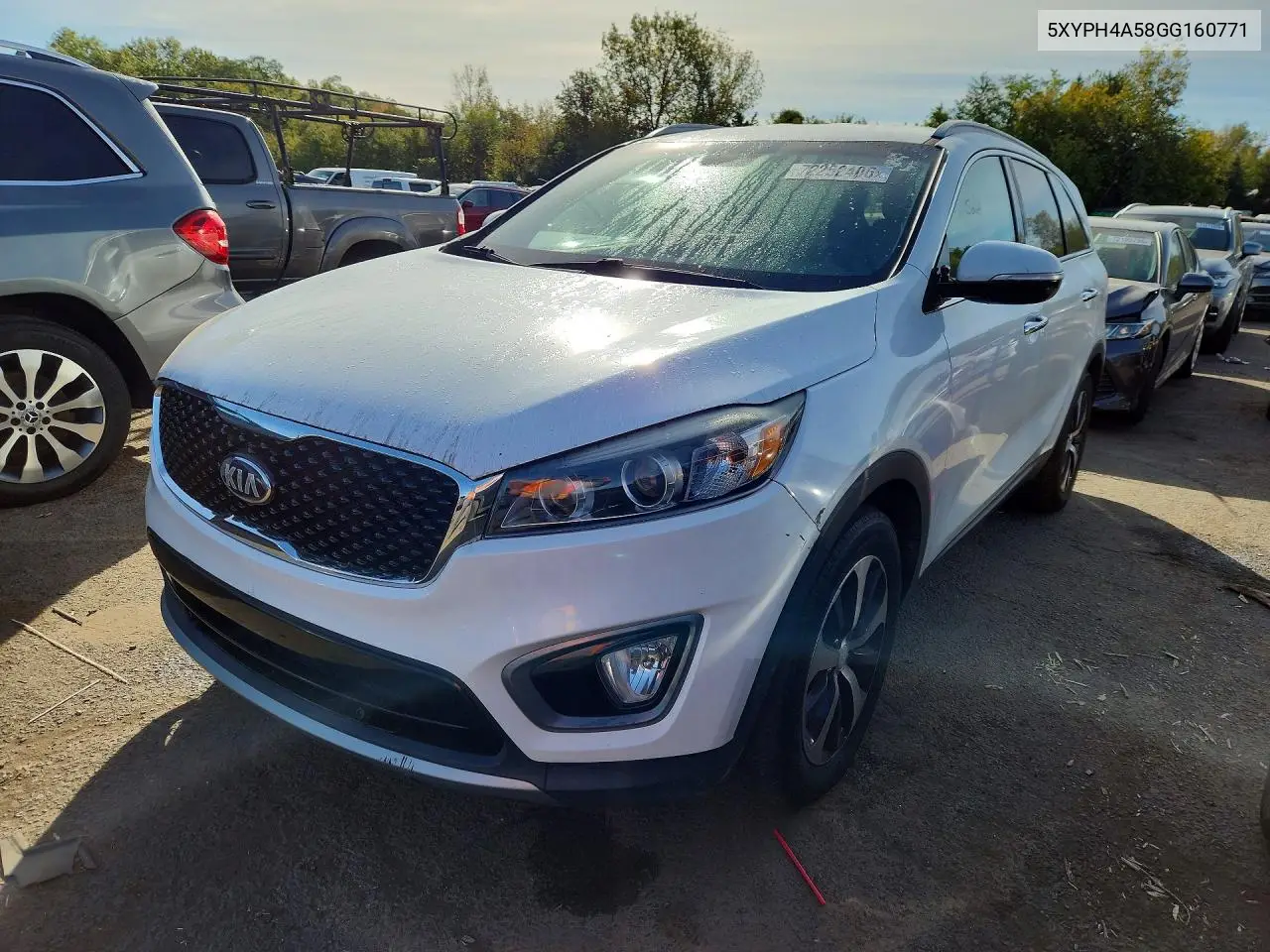 KIA SORENTO 2016, VIN 5XYPH4A58GG160771
