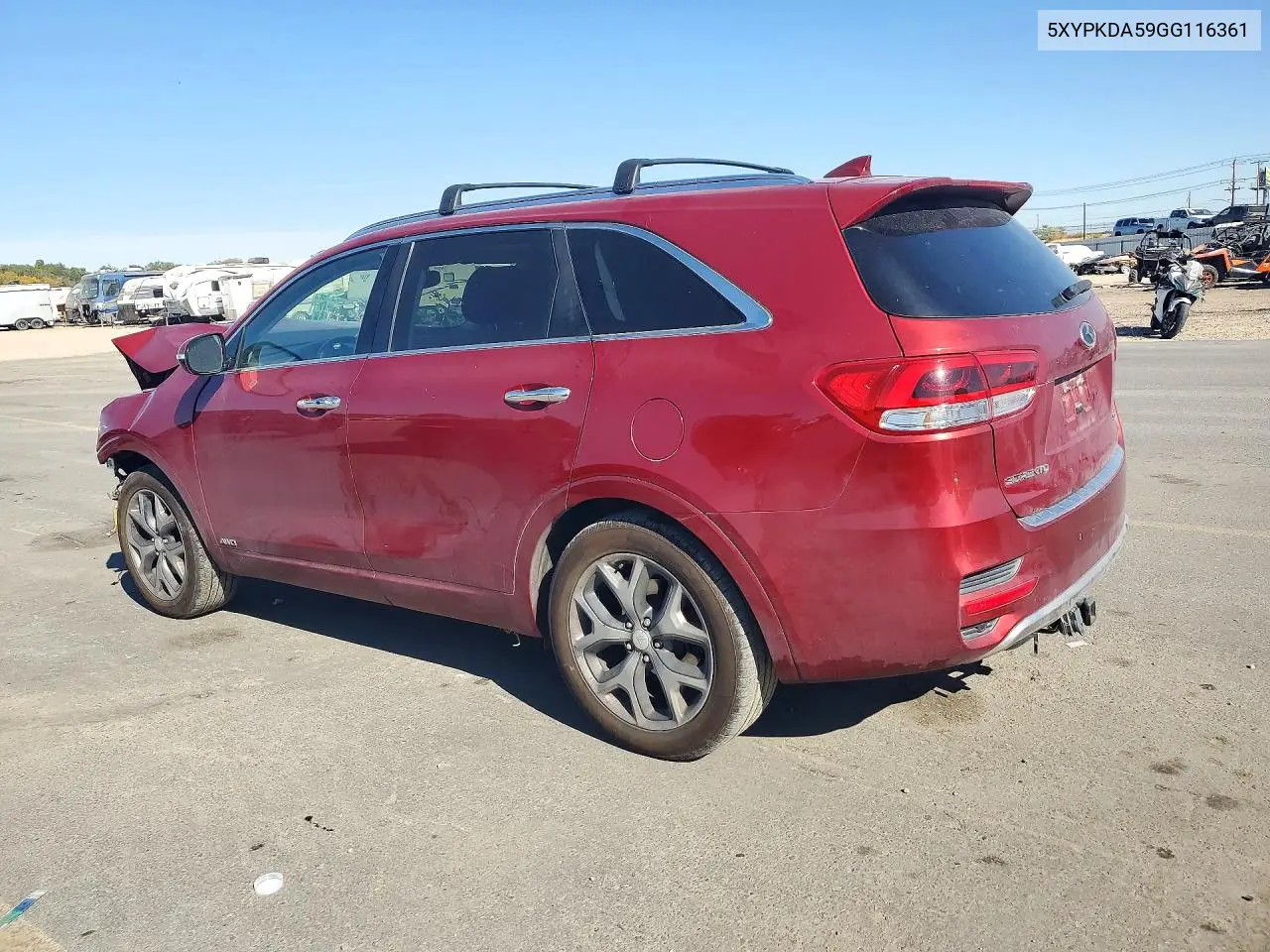 2016 KIA SORENTO VIN 5XYPKDA59GG116361 — фото 2