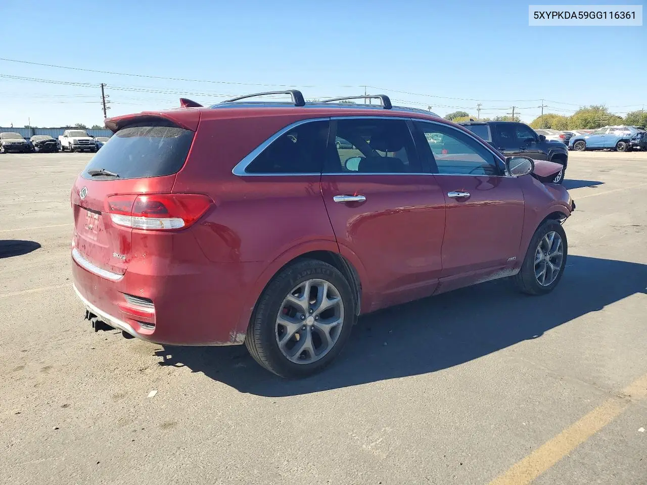 2016 KIA SORENTO VIN 5XYPKDA59GG116361 — фото 3