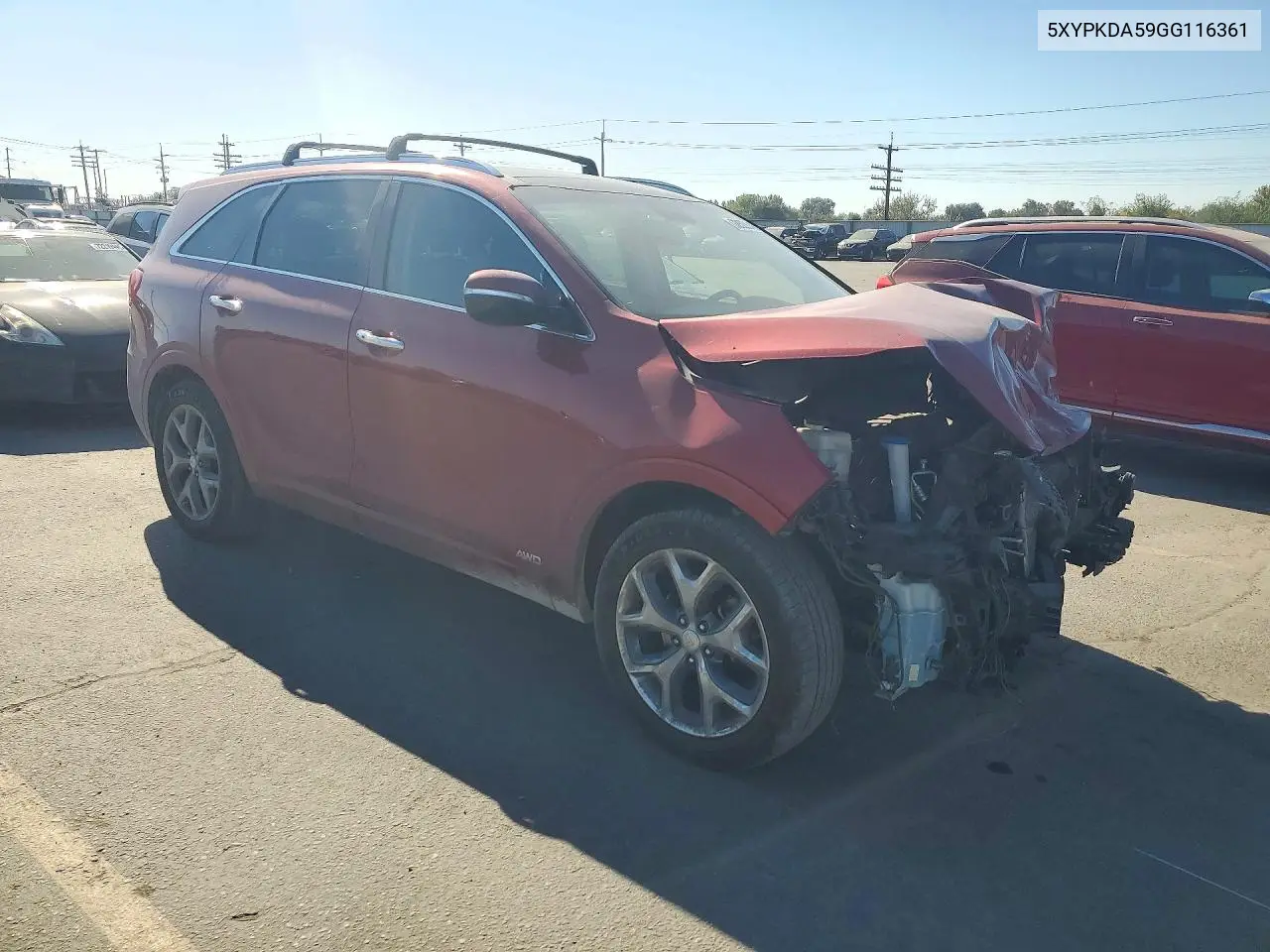 2016 KIA SORENTO VIN 5XYPKDA59GG116361 — фото 4
