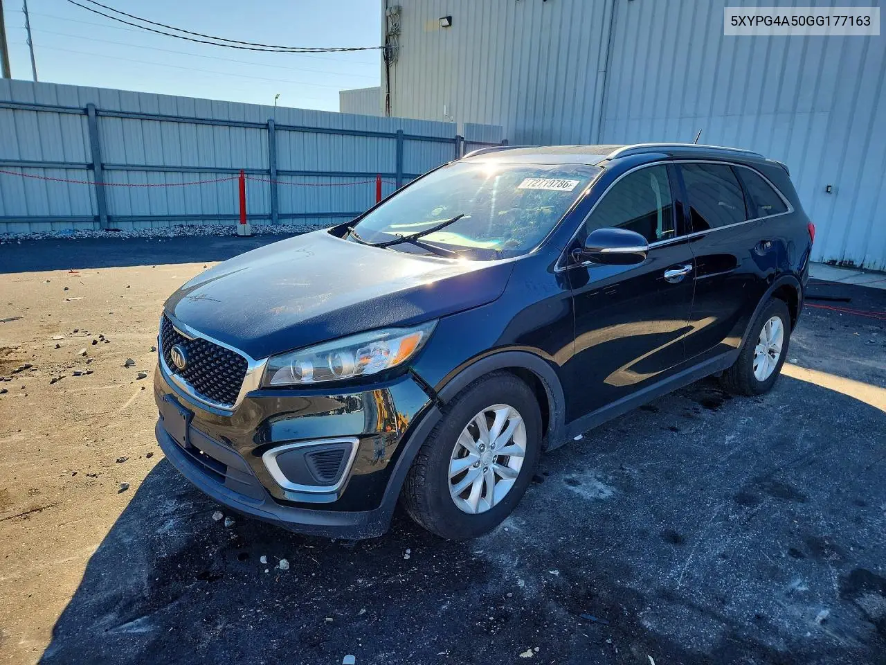 KIA SORENTO 2016, VIN 5XYPG4A50GG177163
