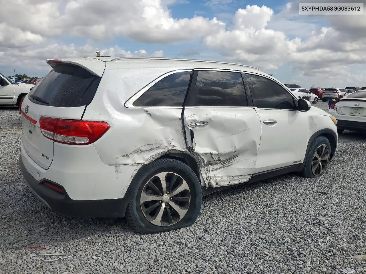 2016 KIA SORENTO VIN 5XYPHDA58GG083612 — фото 3