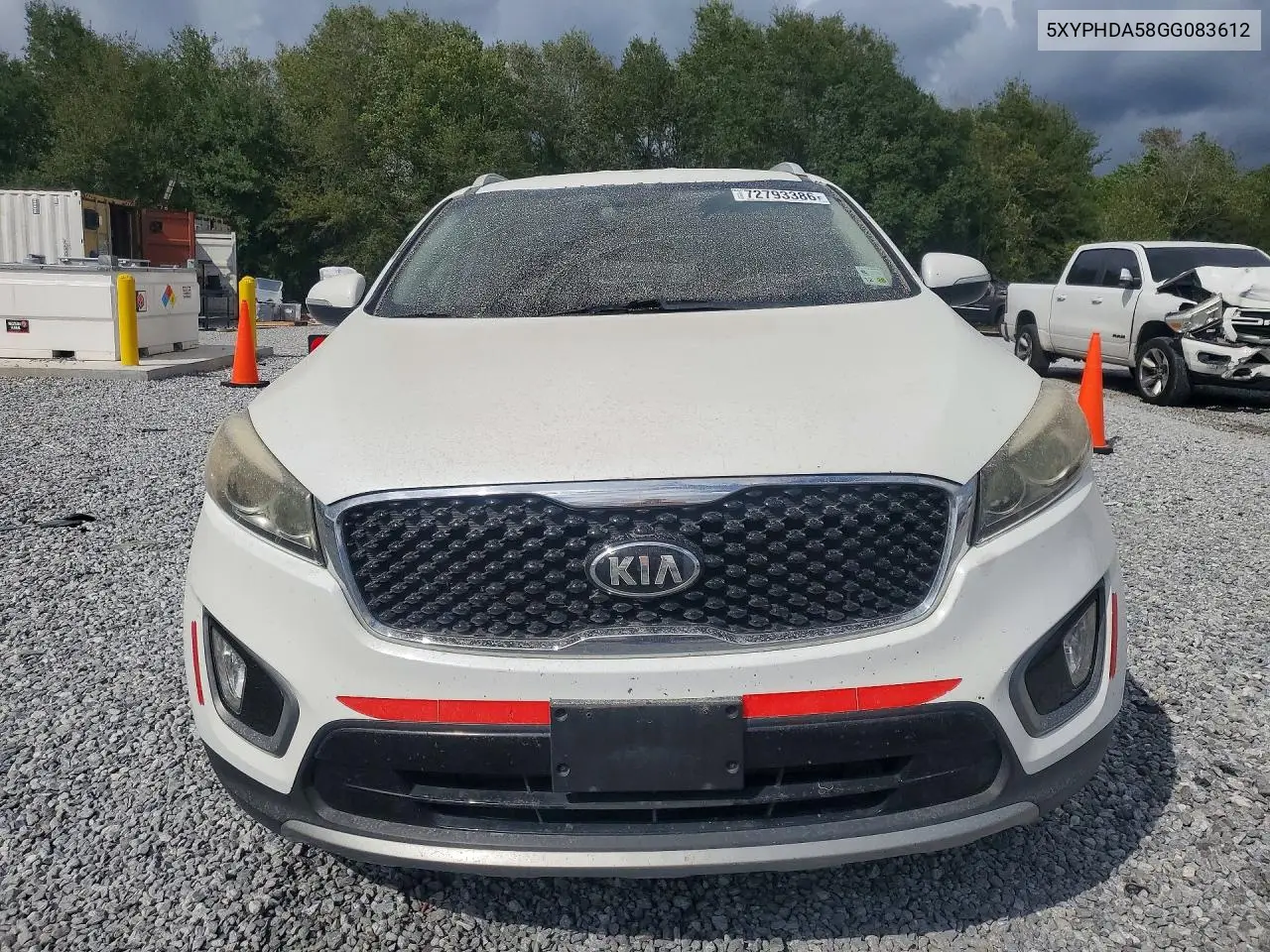 2016 KIA SORENTO VIN 5XYPHDA58GG083612 — фото 5