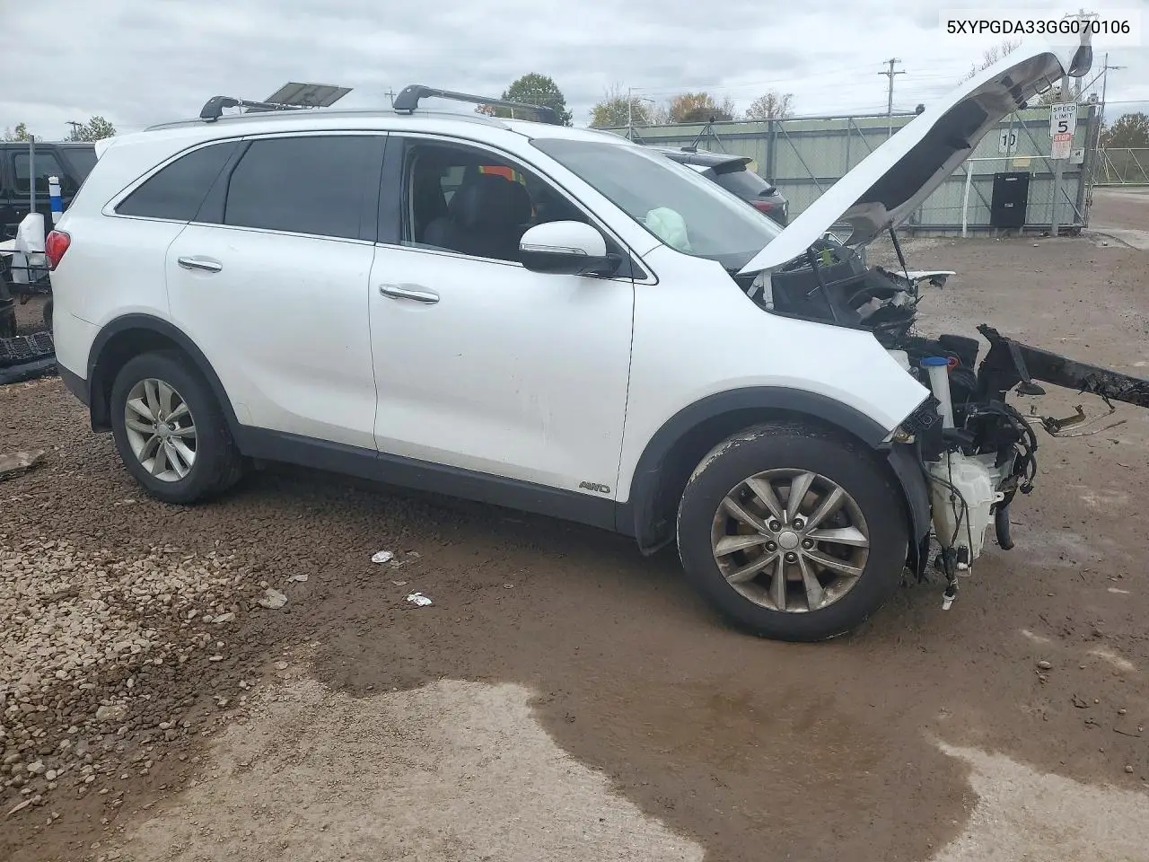 2016 KIA SORENTO VIN 5XYPGDA33GG070106 — фото 4
