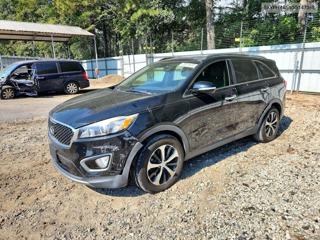 KIA SORENTO 2016, VIN 5XYPH4A54GG147368