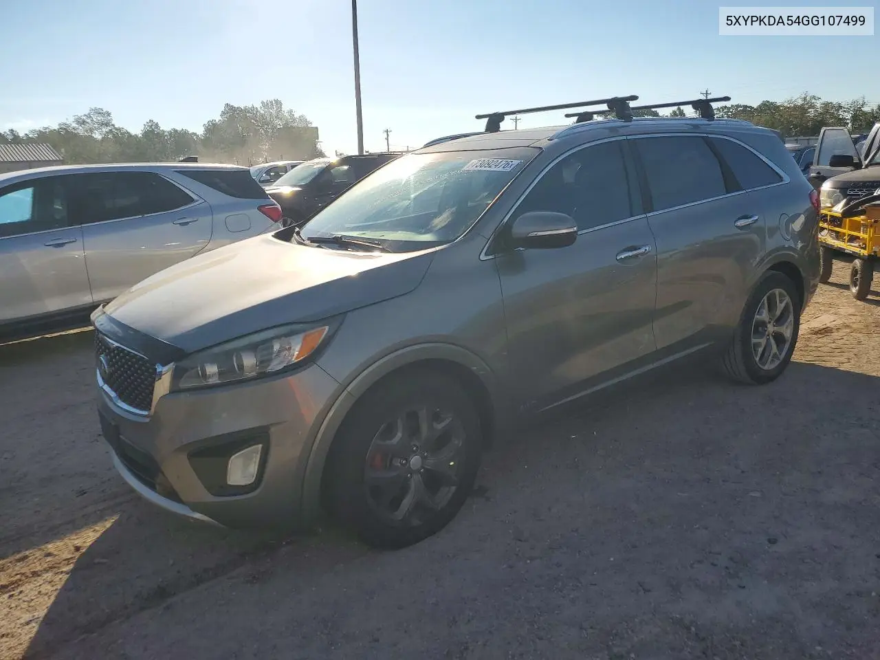 KIA SORENTO 2016, VIN 5XYPKDA54GG107499