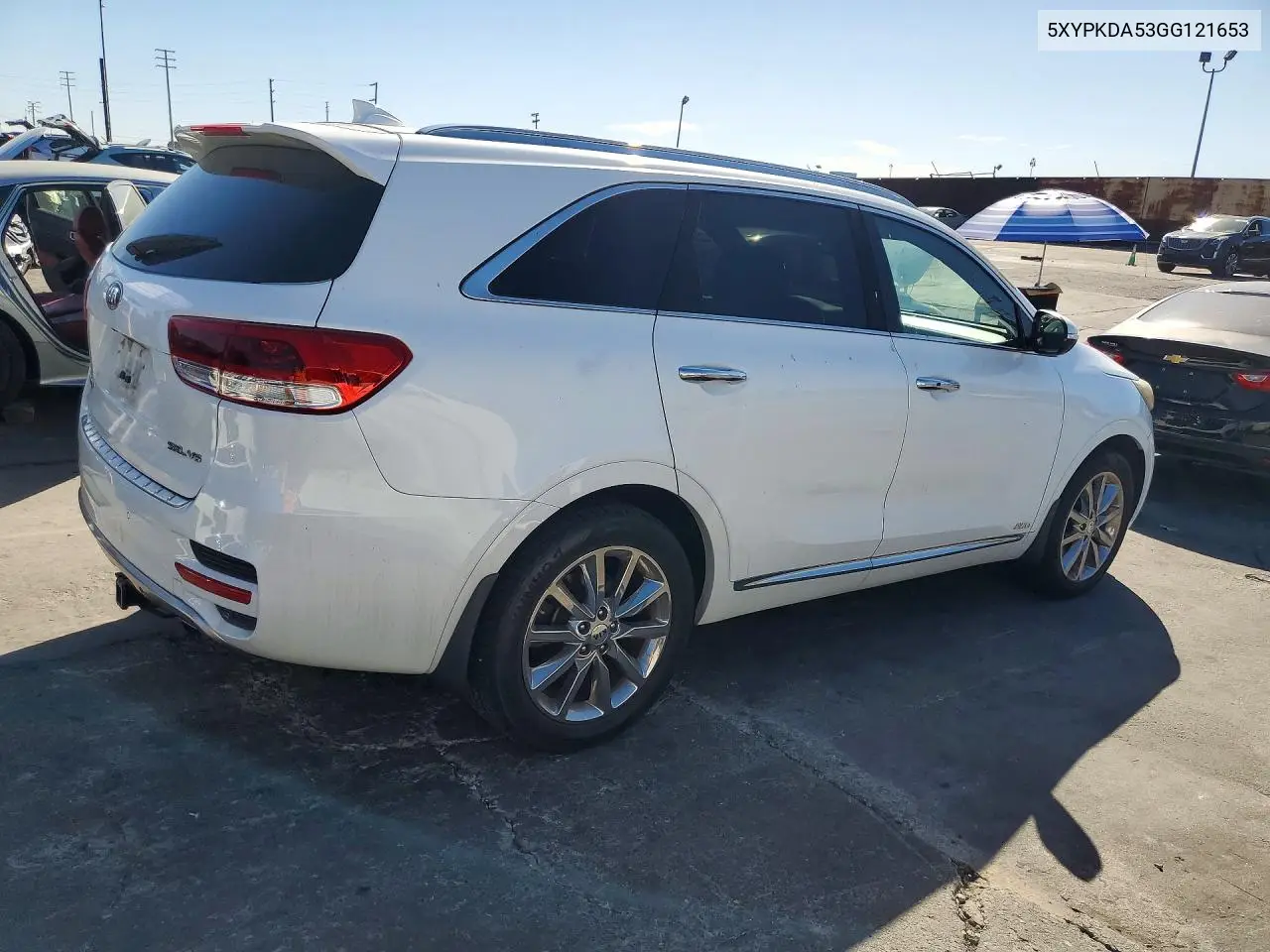 2016 KIA SORENTO VIN 5XYPKDA53GG121653 — фото 3