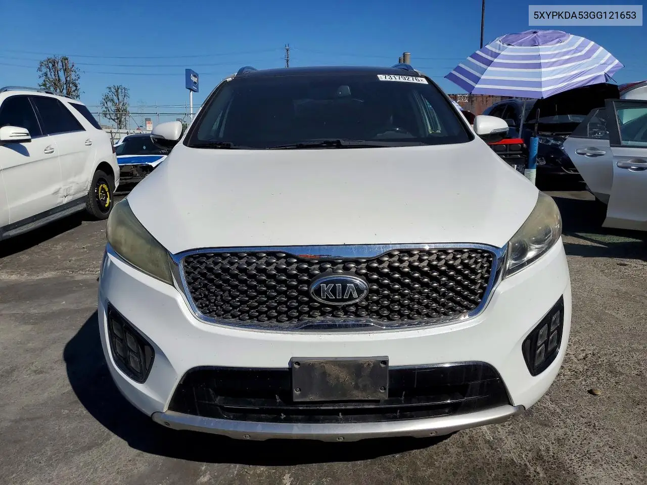 2016 KIA SORENTO VIN 5XYPKDA53GG121653 — фото 5