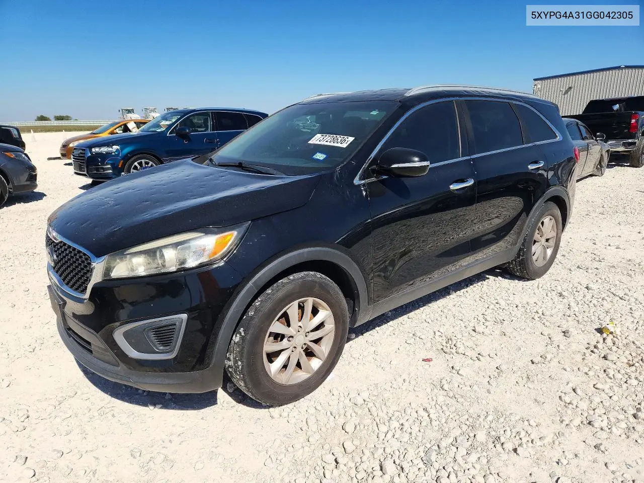 KIA SORENTO 2016, VIN 5XYPG4A31GG042305
