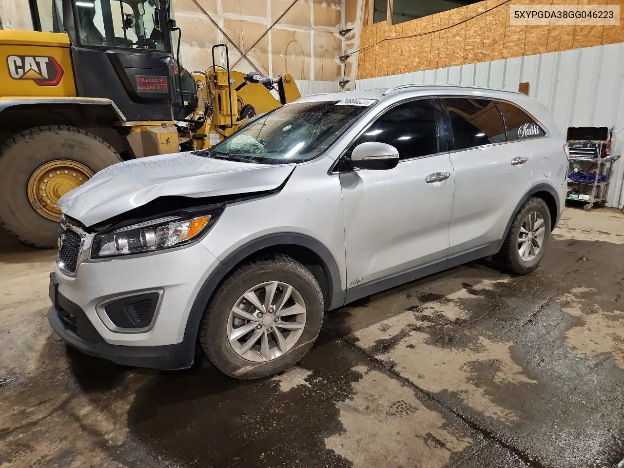 KIA SORENTO 2016, VIN 5XYPGDA38GG046223