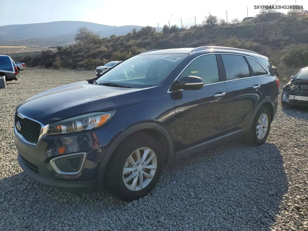 KIA SORENTO 2017, VIN 5XYPG4A33HG265589