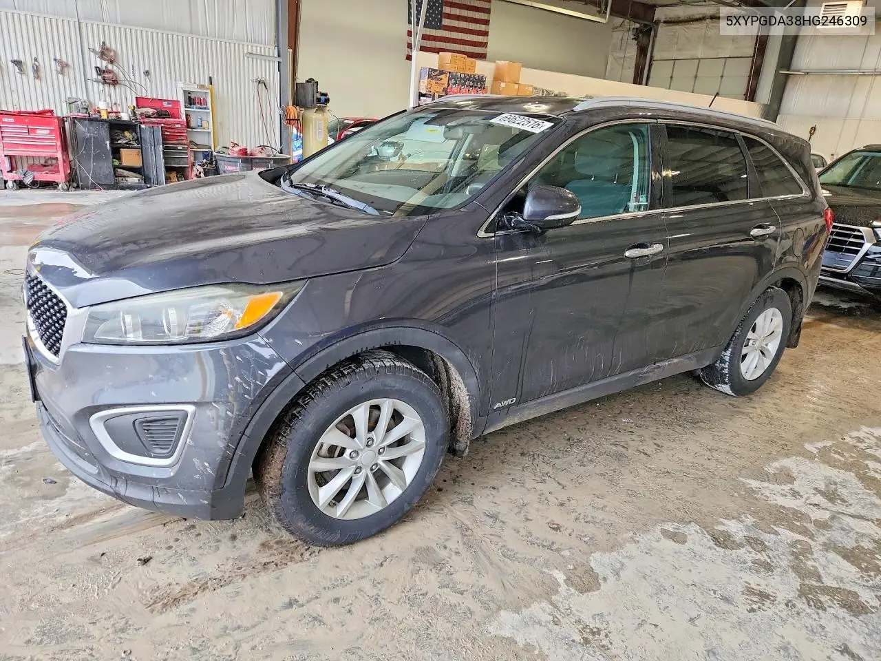 KIA SORENTO 2017, VIN 5XYPGDA38HG246309
