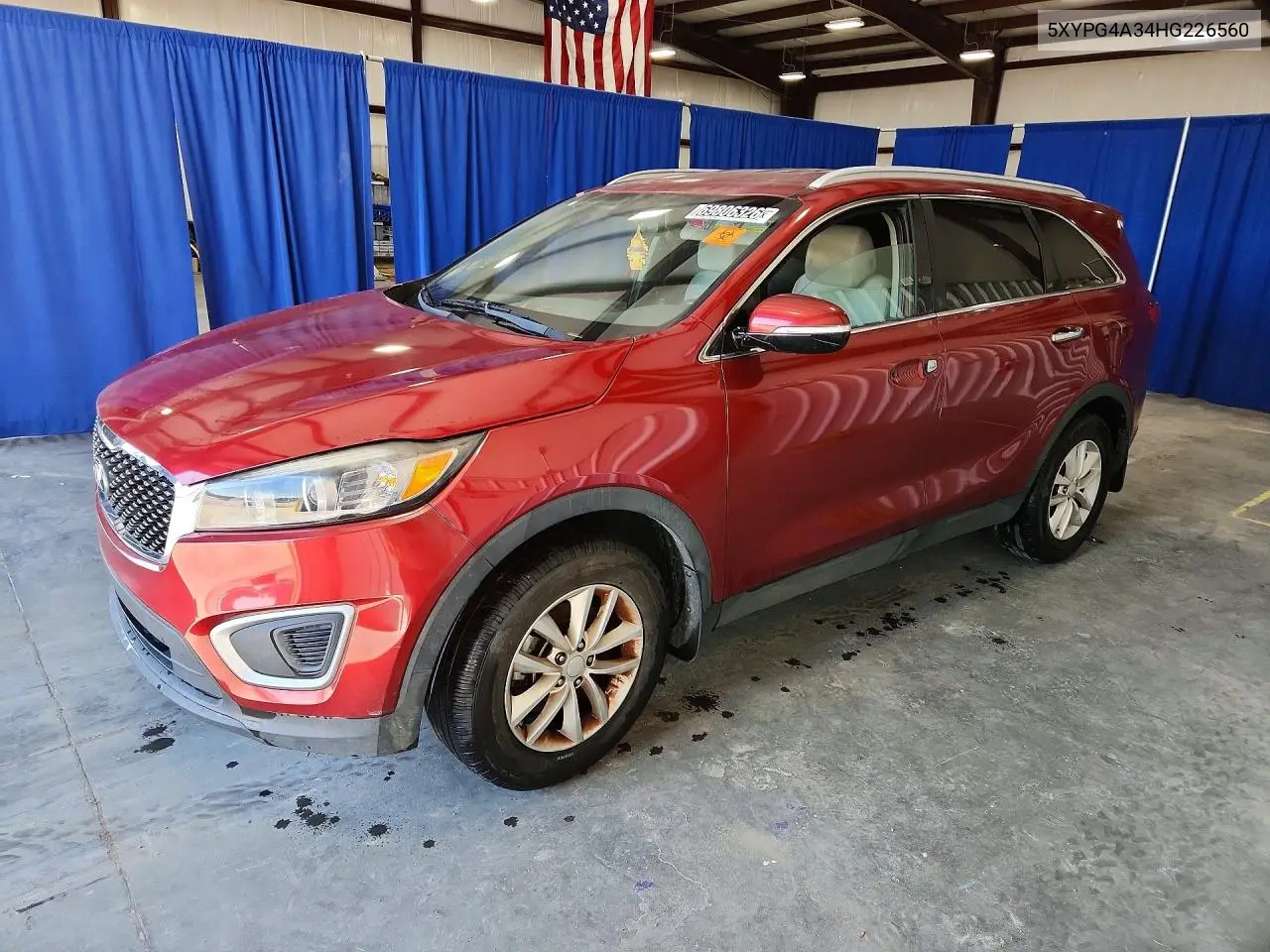 KIA SORENTO 2017, VIN 5XYPG4A34HG226560