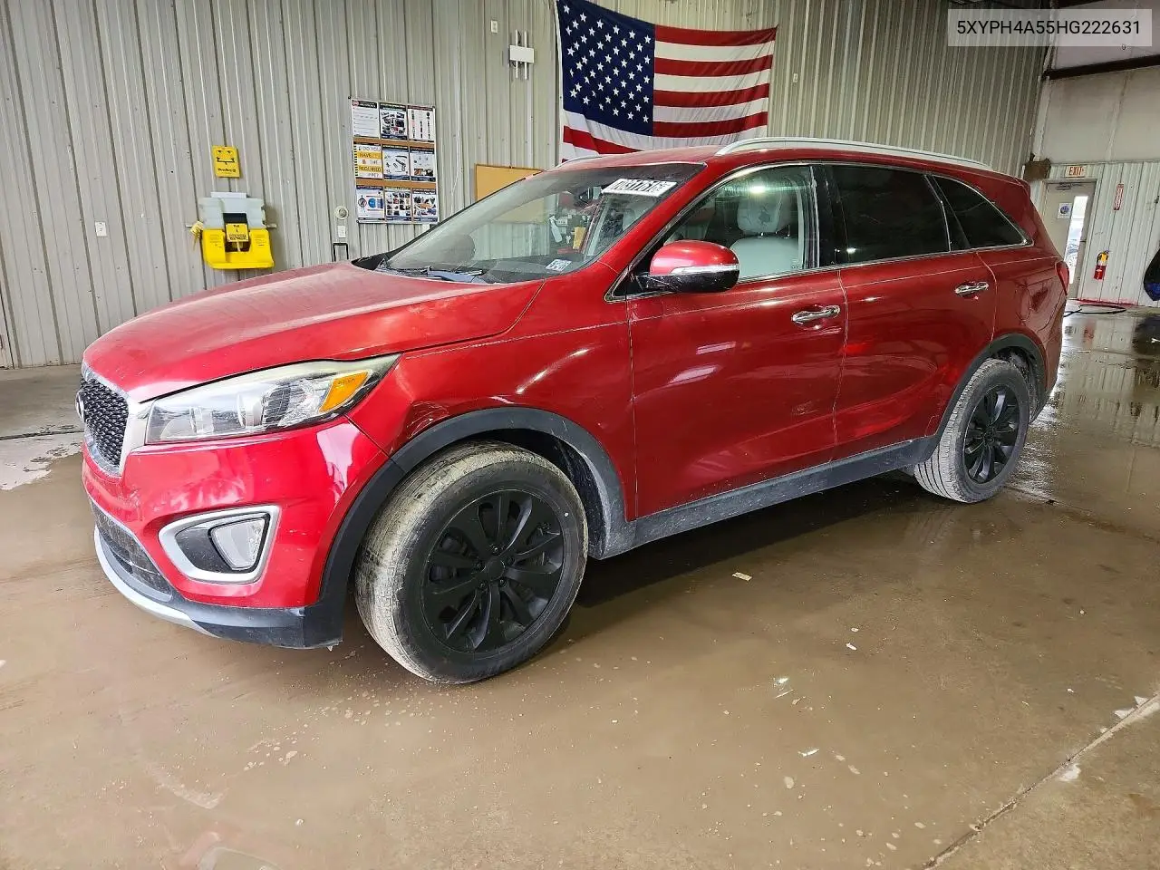 KIA SORENTO 2017, VIN 5XYPH4A55HG222631