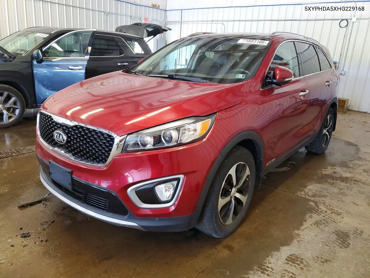 KIA SORENTO 2017, VIN 5XYPHDA5XHG229168