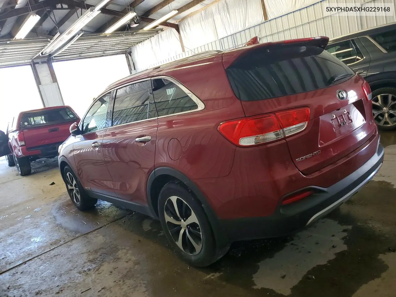 2017 KIA SORENTO VIN 5XYPHDA5XHG229168 — фото 2