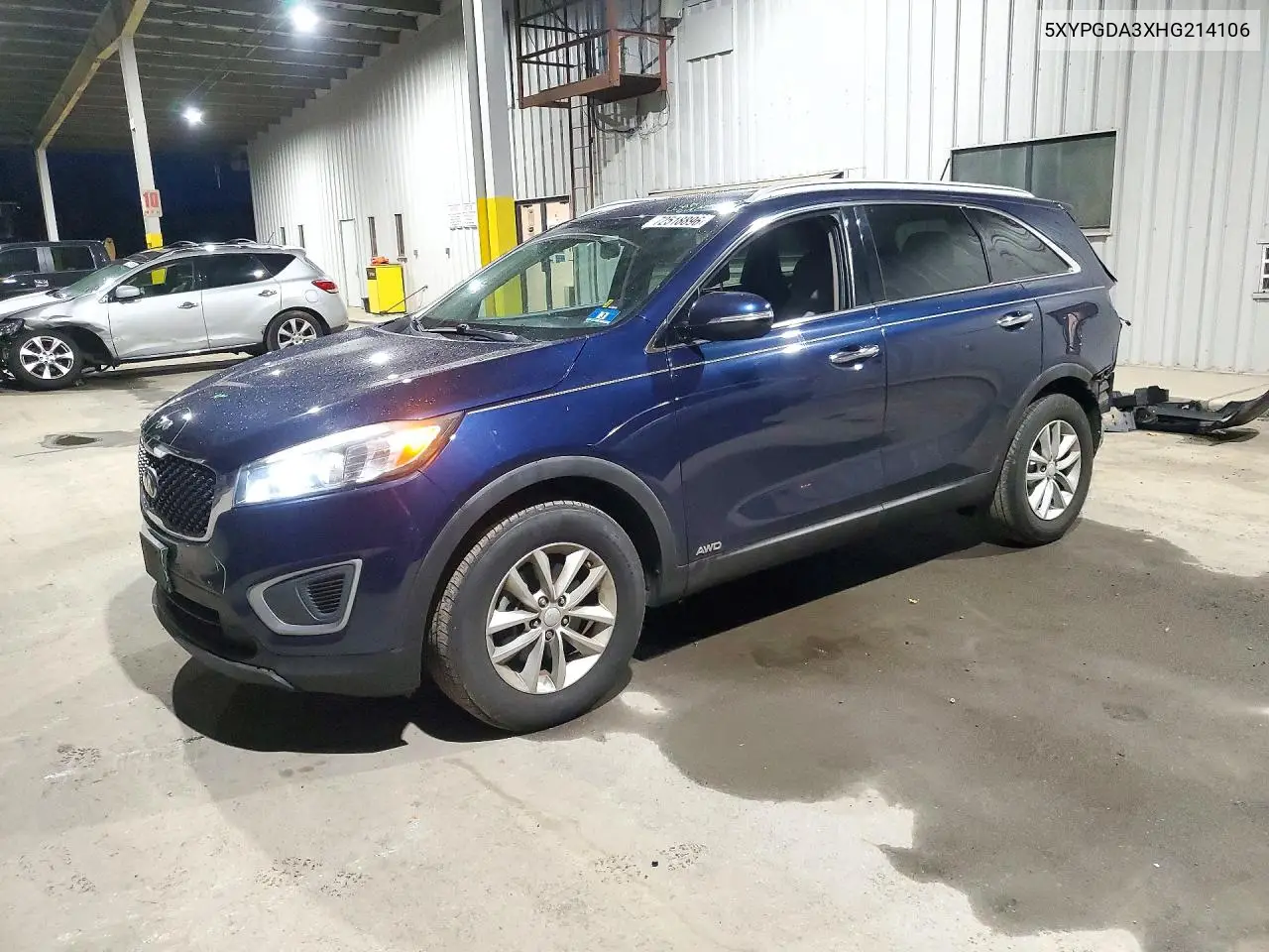 KIA SORENTO 2017, VIN 5XYPGDA3XHG214106