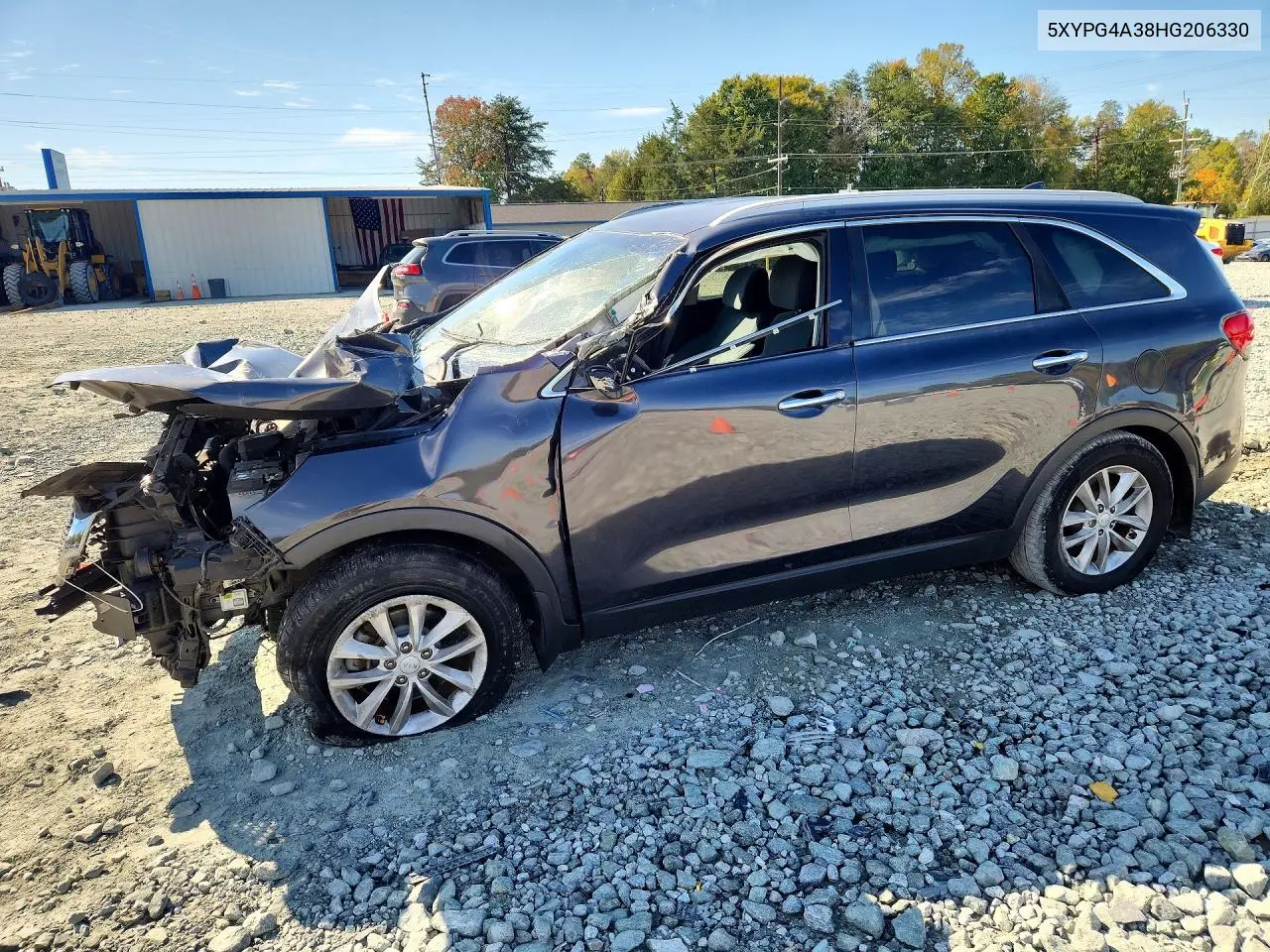 KIA SORENTO 2017, VIN 5XYPG4A38HG206330