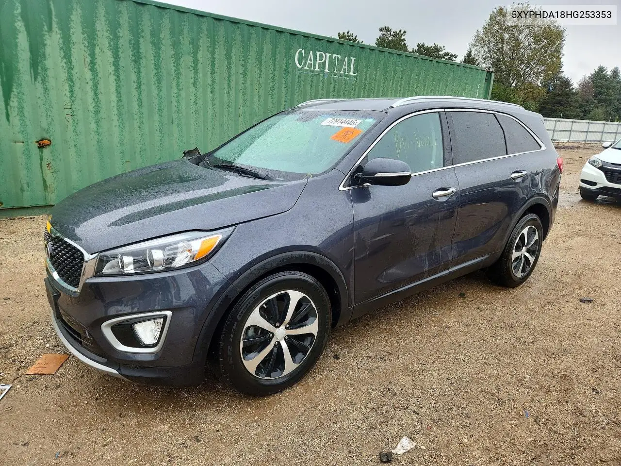 KIA SORENTO 2017, VIN 5XYPHDA18HG253353